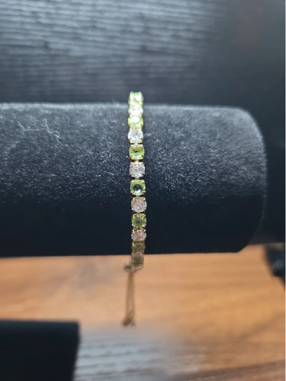 August Birthstone Bracelet 14k plated